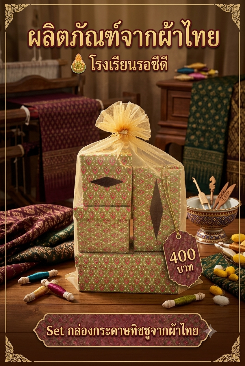 รูปภาพหลักของ SET กล่องกระดาษทิชชู่ลายไทย 4 ชิ้น